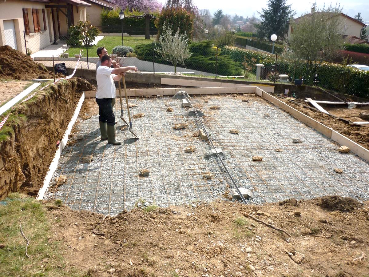 Genay 69730 dalle béton pour piscine hors sol