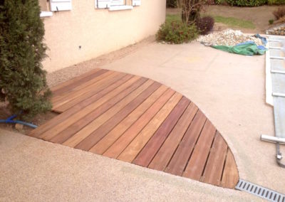 Extention de terrasse en bois Cumaru à Quincieux