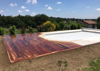 Plage : tour de piscine en IPE bois exotique à Dardilly 69480