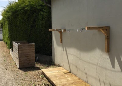 Terrasse en bois pour étandage