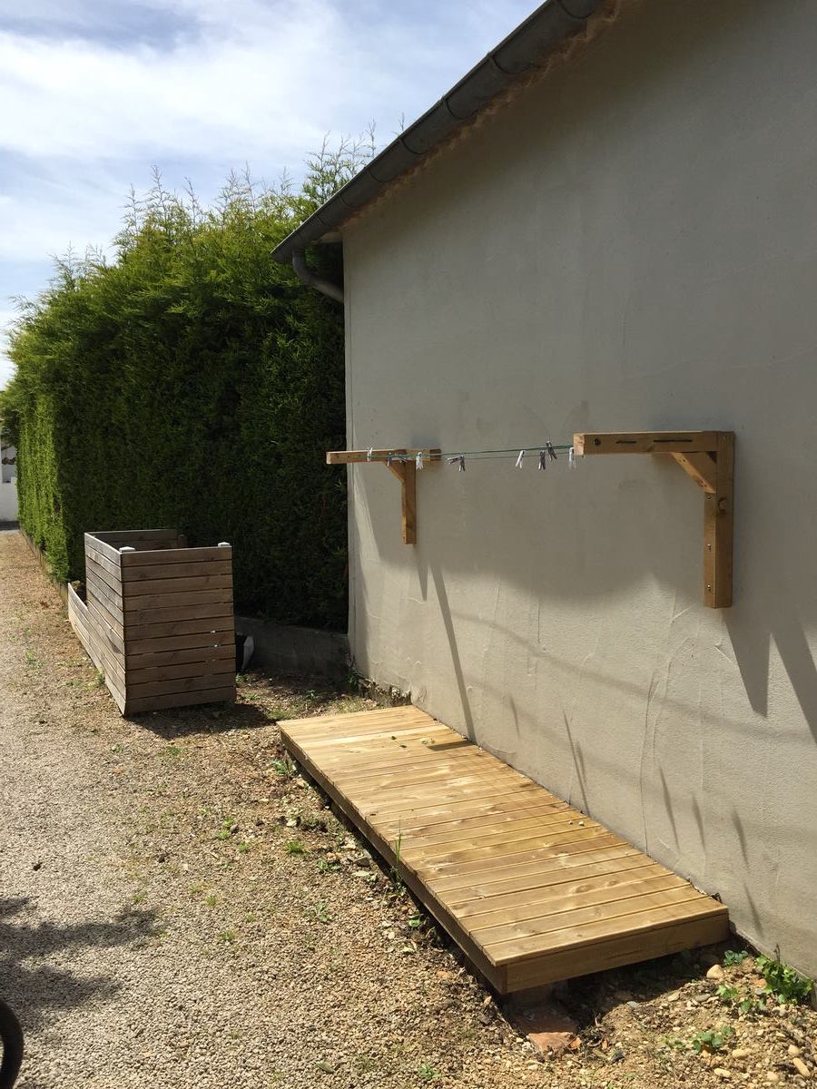 Terrasse en bois pour étandage